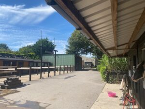 Back Yard Livery Yard looking towards the Indoor Arena at Burley Villa